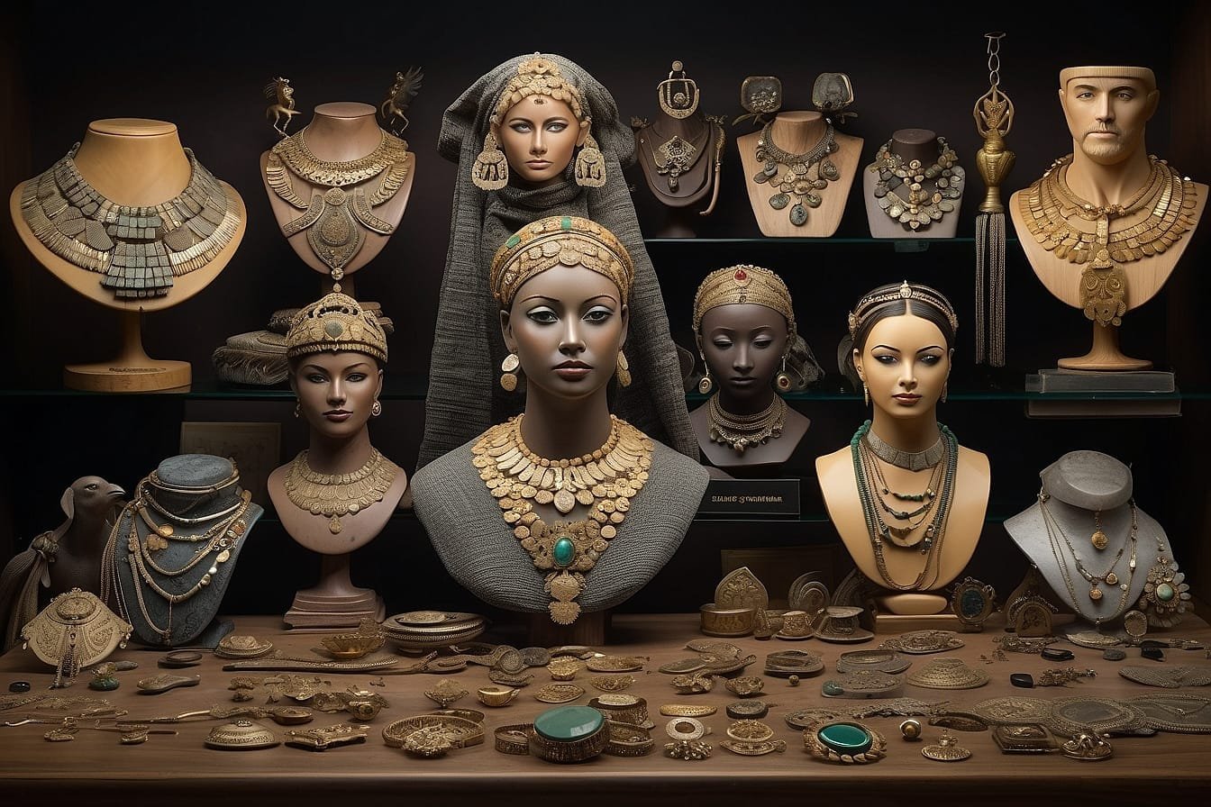 Bijuterias em geral tais como: Colares, Pulseiras, Objetos de decoração e Acessórios para o cabelo em cerâmica