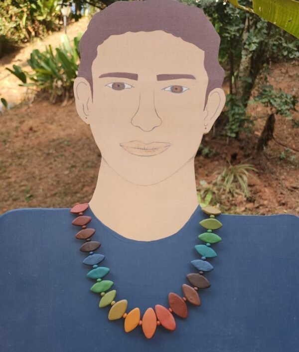 Colar Pastilhas sem Desenhos colorido
