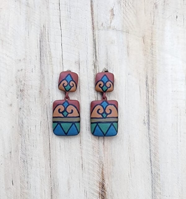 brinco 2 peças Estampadas - Imagem 3