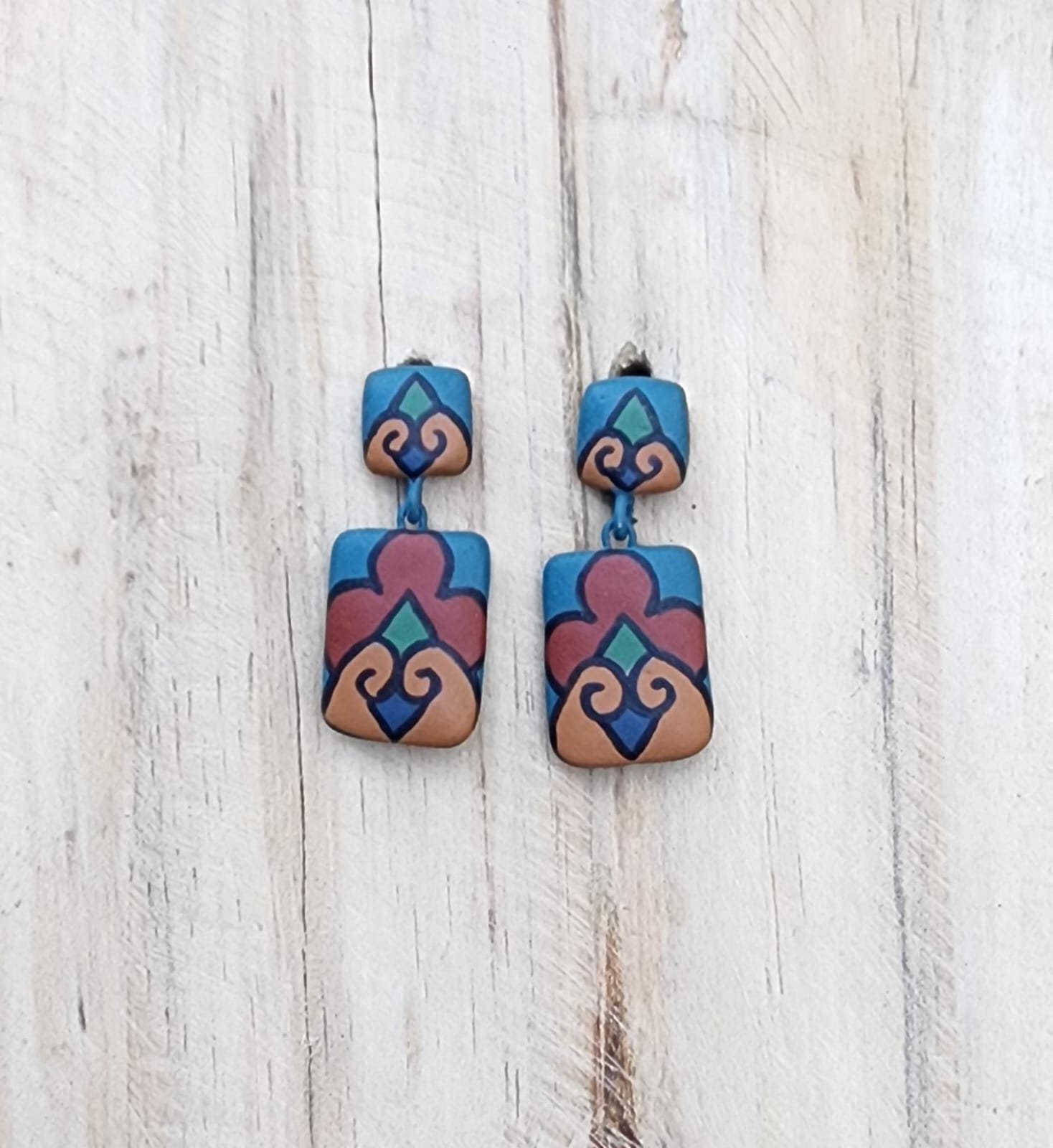 brinco 2 peças Estampadas - Imagem 4