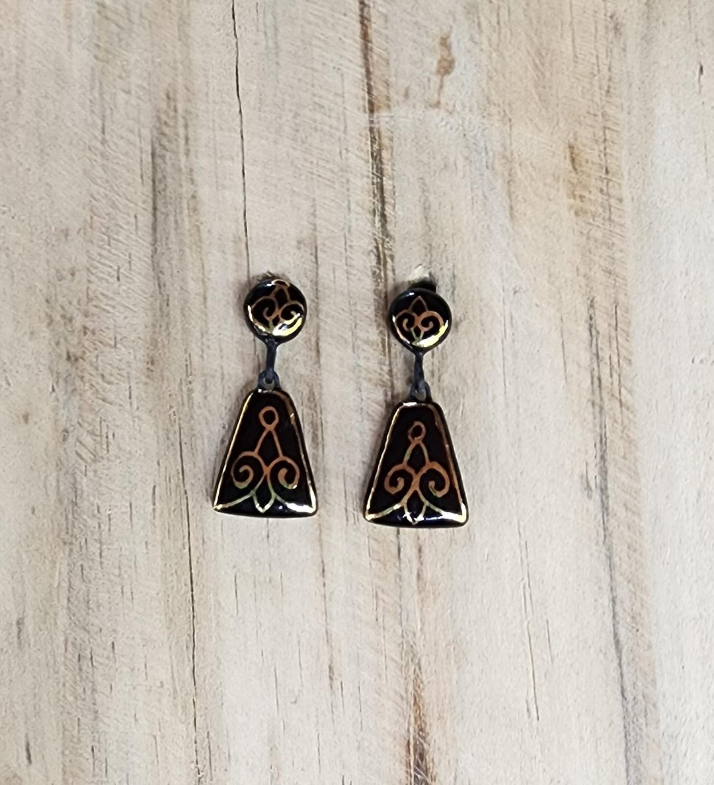 Brinco 2 Peças Lisas com Ouro - Imagem 2