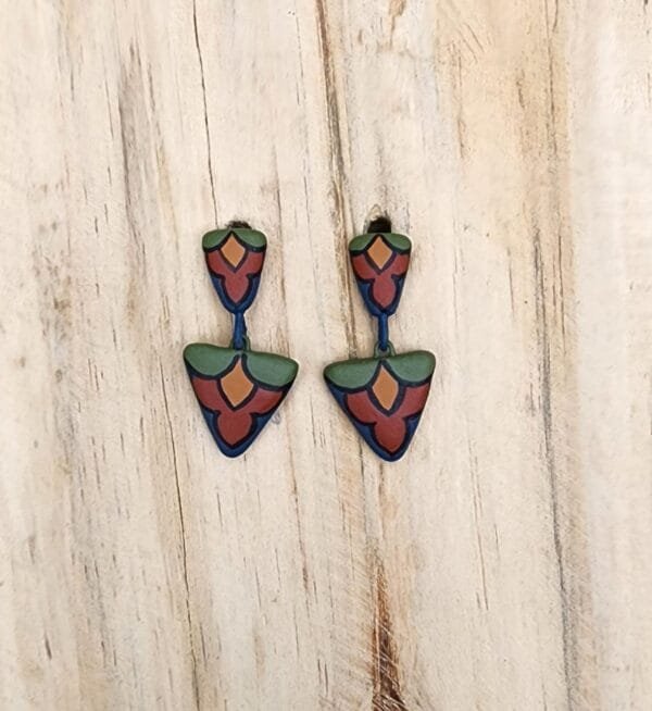Brinco 2 Peças Estampadas - Imagem 2