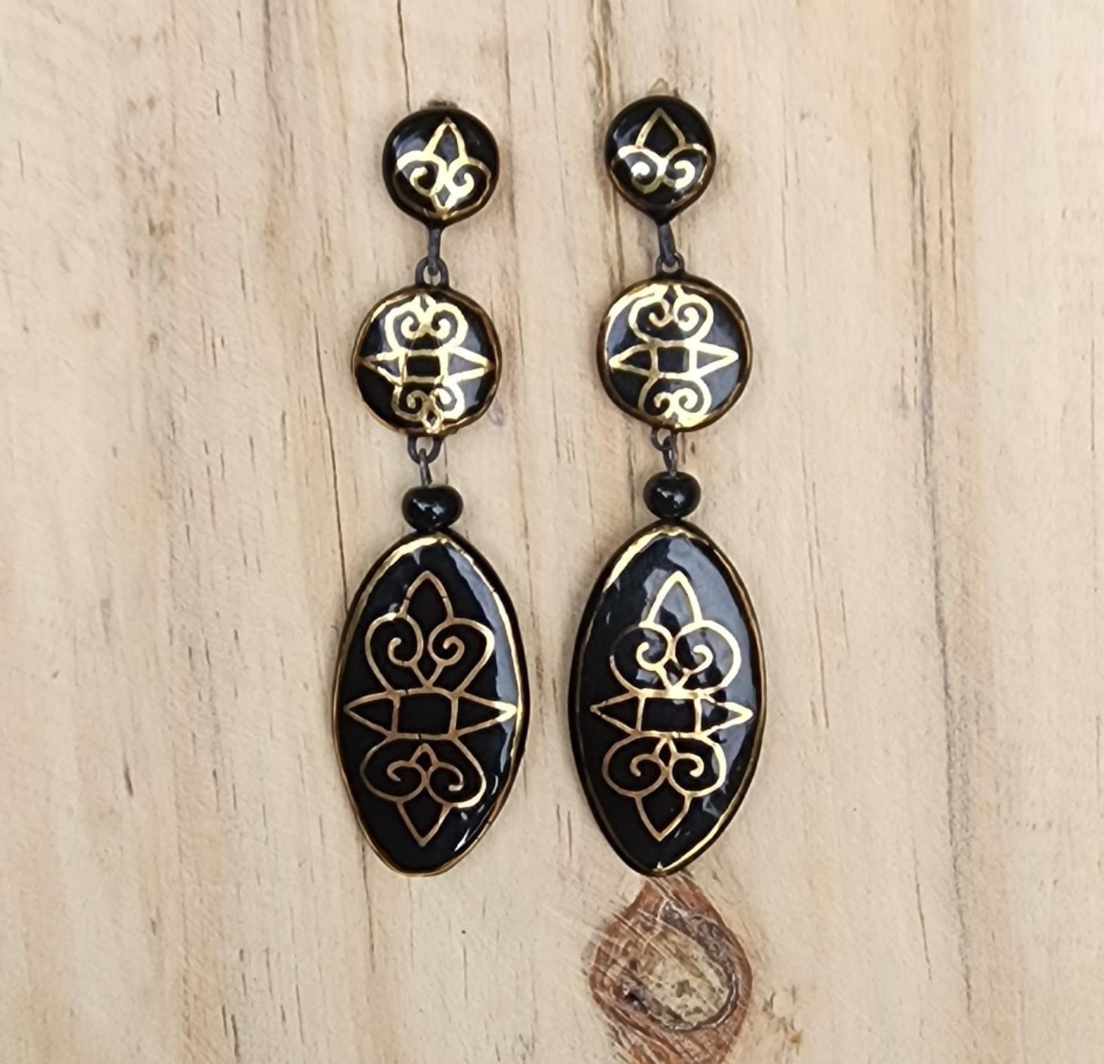 Brinco 3 Peças Lisas com Ouro - Imagem 2